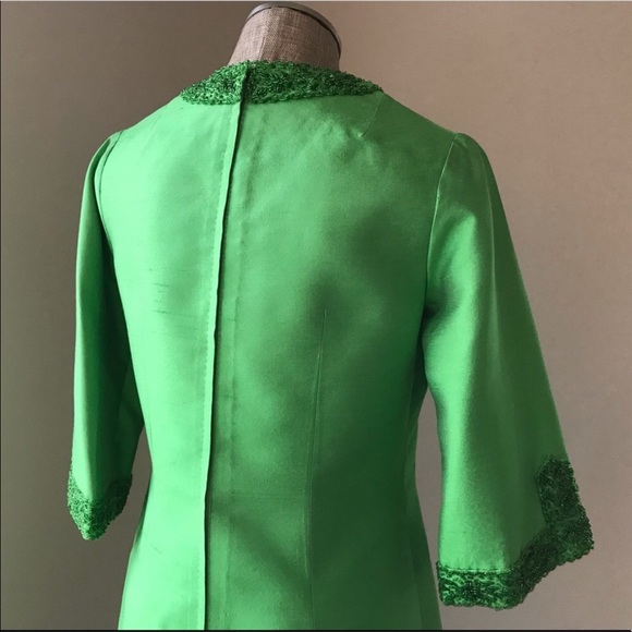 Vivid Green Beaded Tunic Dress - Picture 5 of 8